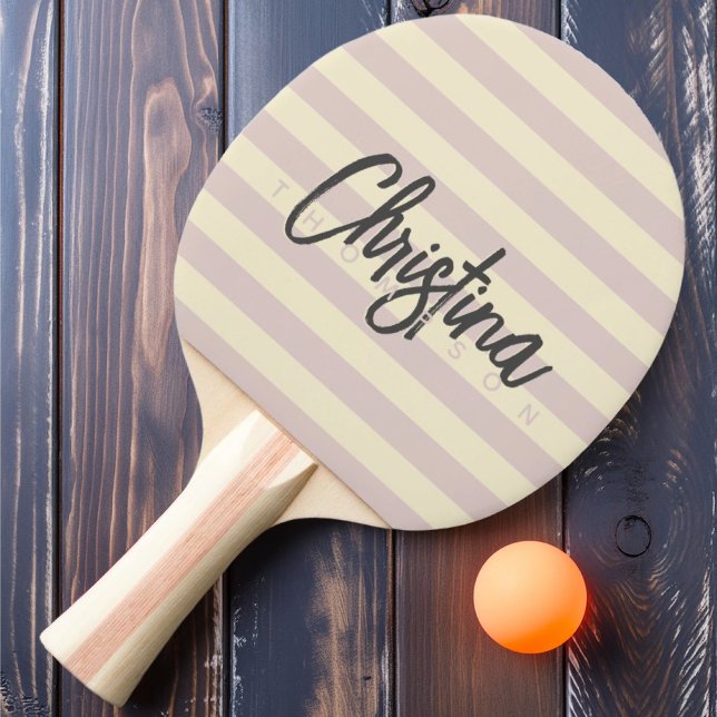 Raquete De Ping Pong Nome Pintado do Lavanda Polo do Século médio (Criador carregado)