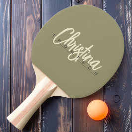 Raquete De Ping Pong Nome Pintado do Sage Moderno do Século médio