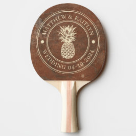 Raquete De Ping Pong Nomes de Casamento Abacaxi de Pedra de Areia Marro