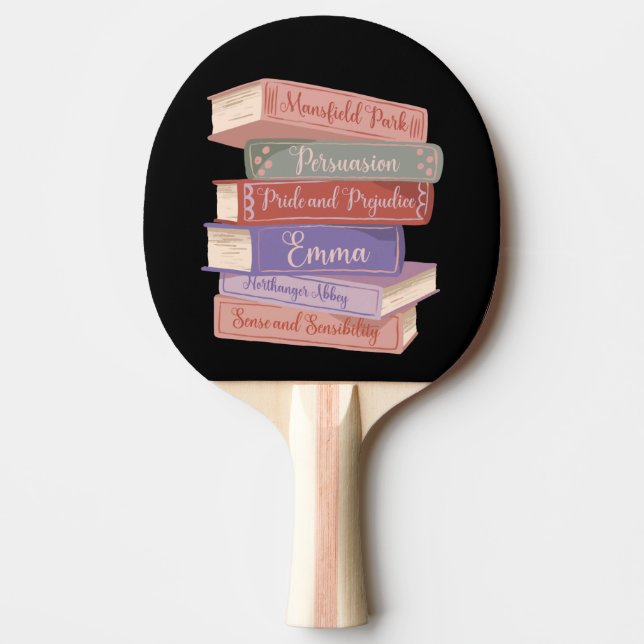 Raquete De Ping Pong Novels V de Jane Austen (Frente)