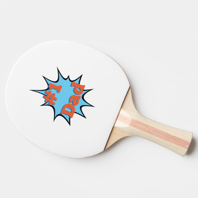 Raquete De Ping Pong Número Um Pai Nº 1 (Lateral do verso)