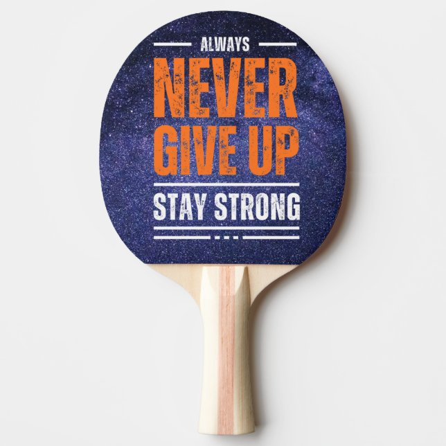 Raquete De Ping Pong Nunca Desistir: Edição Cósmica (Frente)