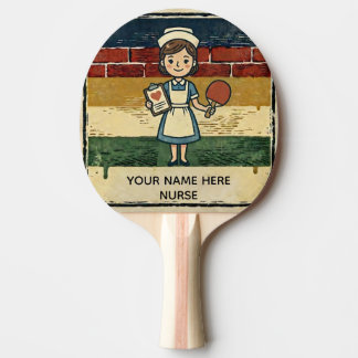 Raquete De Ping Pong Nurse Gift Custom Ping Pong Paddle, Name Drop, Med