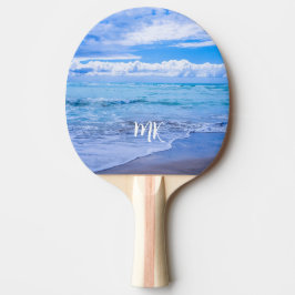 Raquete De Ping Pong Nuvens do Céu Azul Oceano Personalizadas