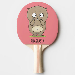 Raquete De Ping Pong O adorável e adorável desenho do hamster