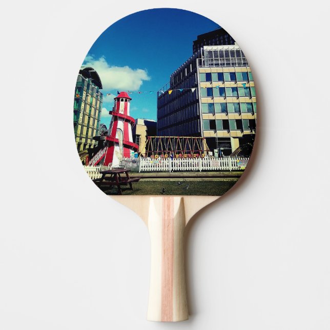 Raquete De Ping Pong O centro da cidade (Frente)