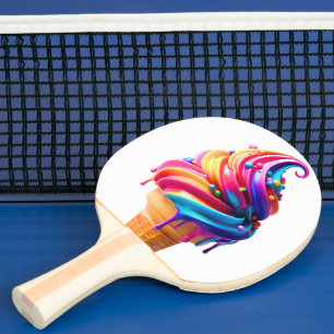 Raquete De Ping Pong O clássico vibrante cone de sorvete da SlipperyJoe