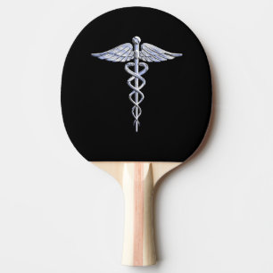 Raquete De Ping Pong O cromo à moda gosta do símbolo médico do Caduc
