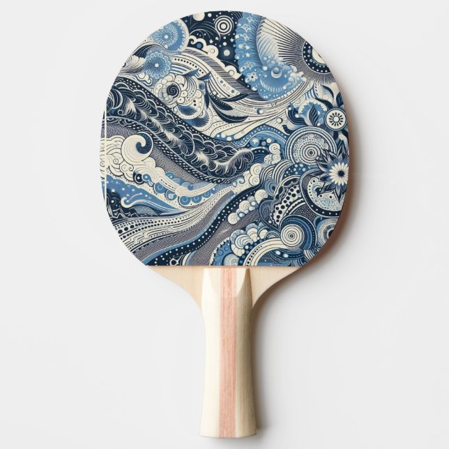 Raquete De Ping Pong O Estúdio Caseiro Indigo Bloom (Frente)