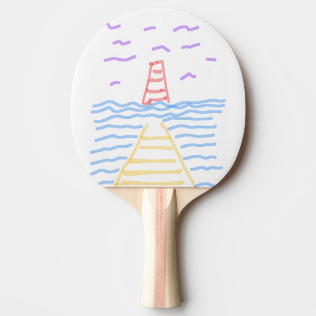 Raquete De Ping Pong O Farol e o Cais (Frente)