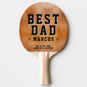 Raquete De Ping Pong O melhor Pai do Alarme Metálico do Pai