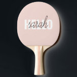 Raquete De Ping Pong O Pastel Moderno Pink Hello E Você Nome<br><div class="desc">O Pastel Moderno Pink Hello E Você Nome</div>