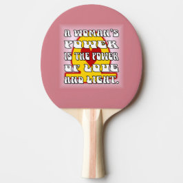 Raquete De Ping Pong O poder da mulher