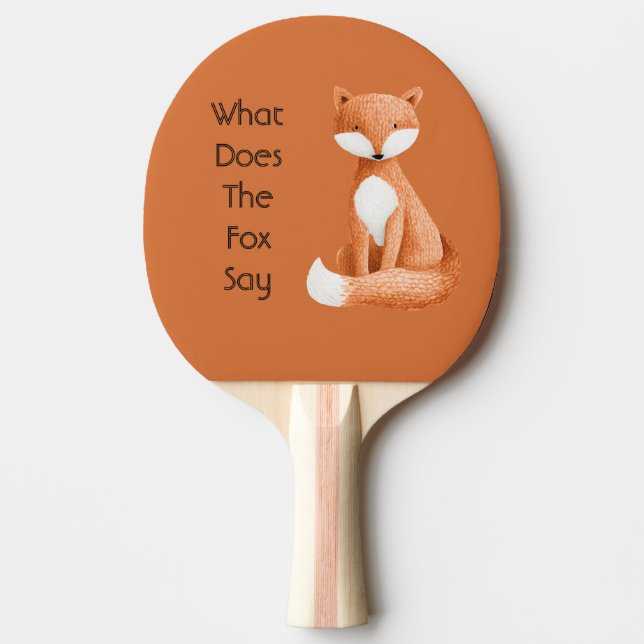 Raquete De Ping Pong O Que Diz a Raposa? (Frente)