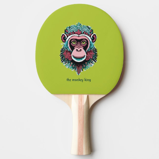 Raquete De Ping Pong O Rei Macaco (Frente)