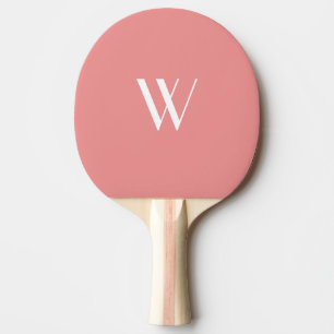 Raquete De Ping Pong O seu monograma a rosa