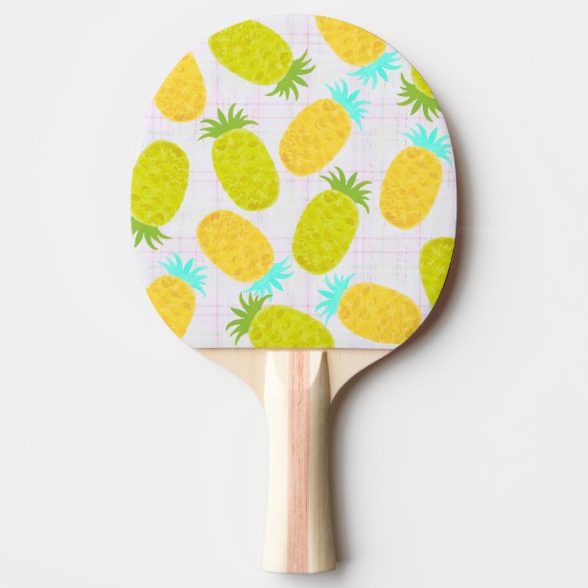 Raquete De Ping Pong Ocean Pineapples Farmhouse Pattern (Frente)
