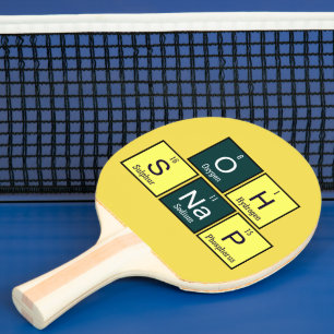 Raquete De Ping Pong Oh químico engraçado do professor da química do