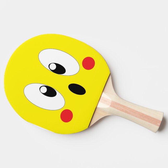 RAQUETE DE PING PONG OLHOS DE DESENHO ANIMADO (Lateral)