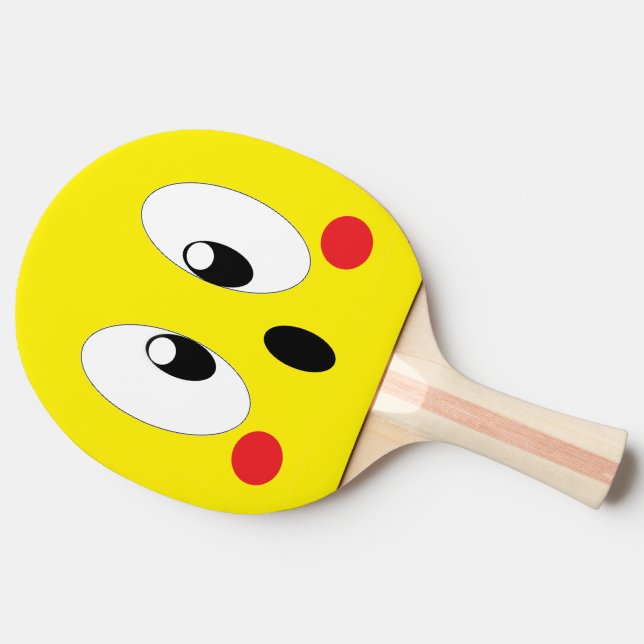 RAQUETE DE PING PONG OLHOS DE DESENHO ANIMADO (Lateral)