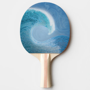 Raquete De Ping Pong Onda Azul Artística