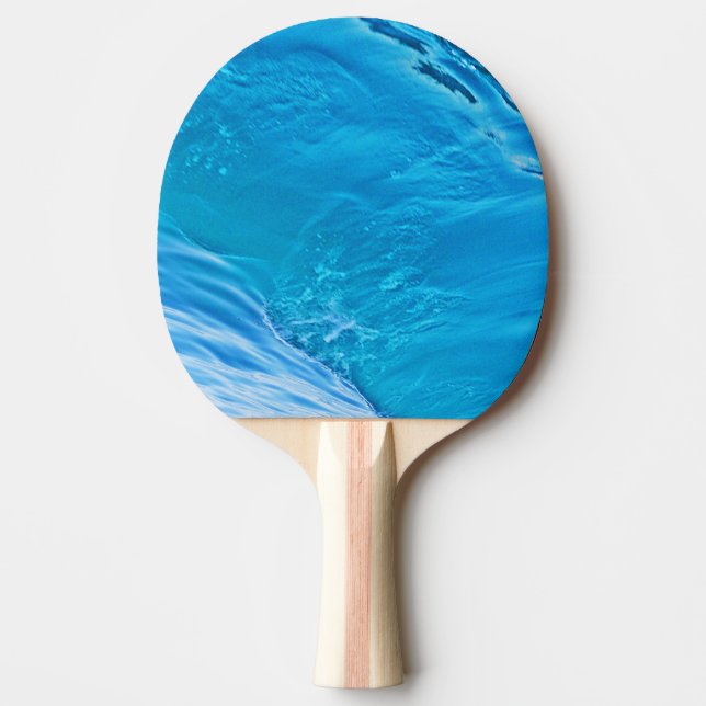 Raquete De Ping Pong Onda de água azul (Frente)