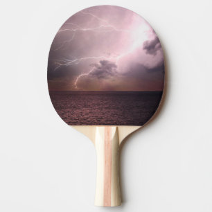 Raquete De Ping Pong Onda de Relâmpago de Tempestade Marítima