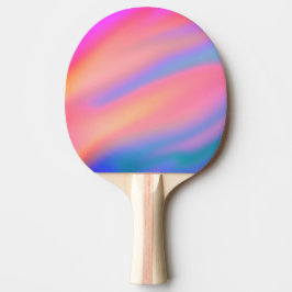 Raquete De Ping Pong Ondas abstrato azuis cor-de-rosa únicas com tendên