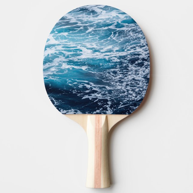 Raquete De Ping Pong Ondas Blue Ocean Beach (Frente)