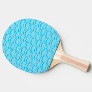 Raquete De Ping Pong Ondas de Água do Mar Azul Pastel Oceano Pacífico