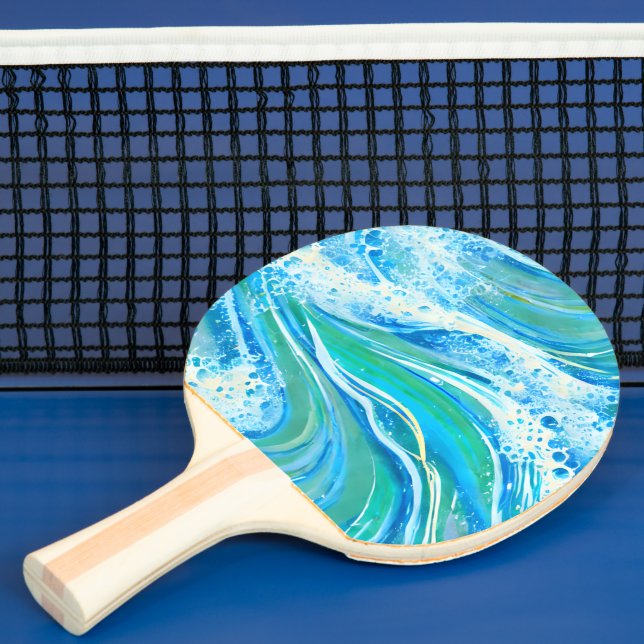 Raquete De Ping Pong Ondas marítimas azuis (Insitu)