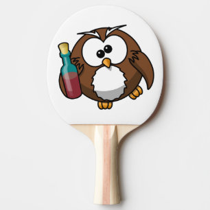 RAQUETE DE PING PONG "ONDE ESTÁ A FESTA?" BEBADO OWL