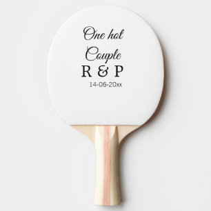 Raquete De Ping Pong One hot add couple name initial letter text date