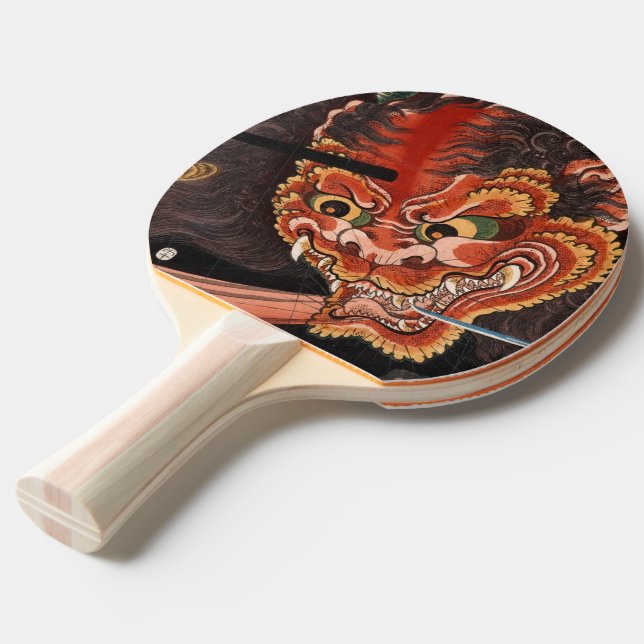 Raquete De Ping Pong Oni e Samurai - Dois lados (Frente inclinada)