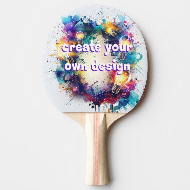 Raquete De Ping Pong Ontwerp jouw unieke tafeltennisbatje – Laat je cre (Frente)