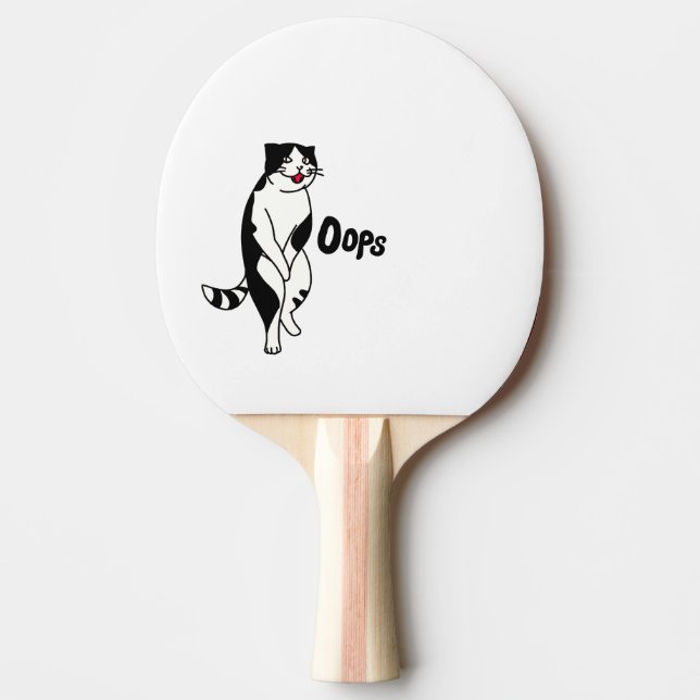 Raquete De Ping Pong Oops cat (Frente)