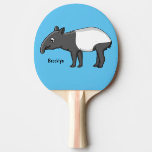 Raquete De Ping Pong Óptica de banda animada feliz e bonita
