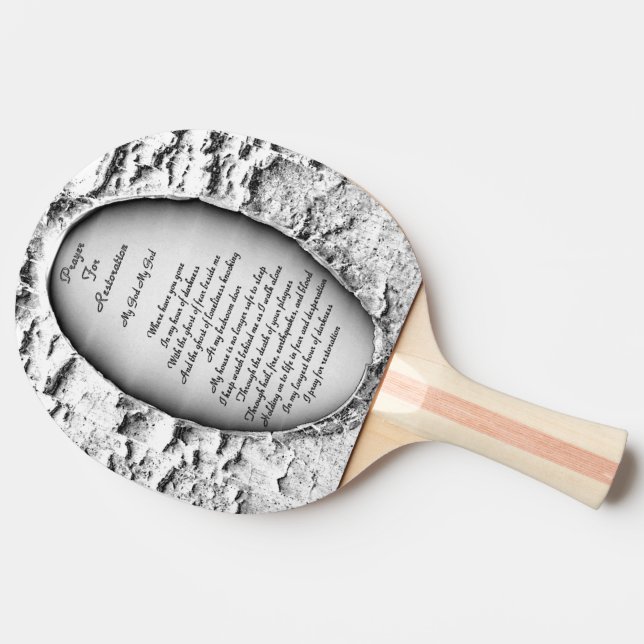 Raquete De Ping Pong Oração Para Restauração (Lateral)