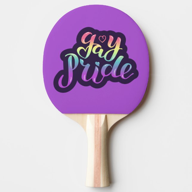 Raquete De Ping Pong Orgulho gay (Frente)