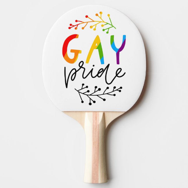 Raquete De Ping Pong Orgulho gay (Frente)