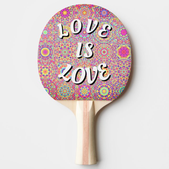 Raquete De Ping Pong Orgulho Love Is Love (Frente)