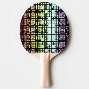 Raquete De Ping Pong Orgulho Neurogênero Geométrico Groovy Funky Retro