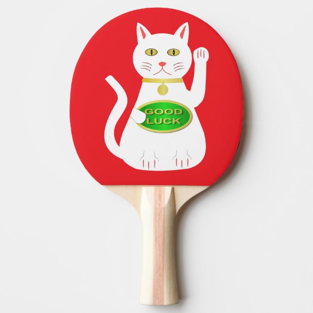 Raquete De Ping Pong Oriental Lucky Cat (Frente)