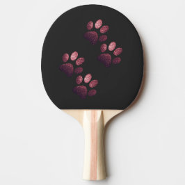 Raquete De Ping Pong Os amigos do cão brilham vermelho escuro