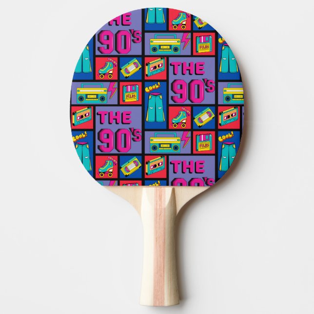 Raquete De Ping Pong Os anos 90 (Frente)