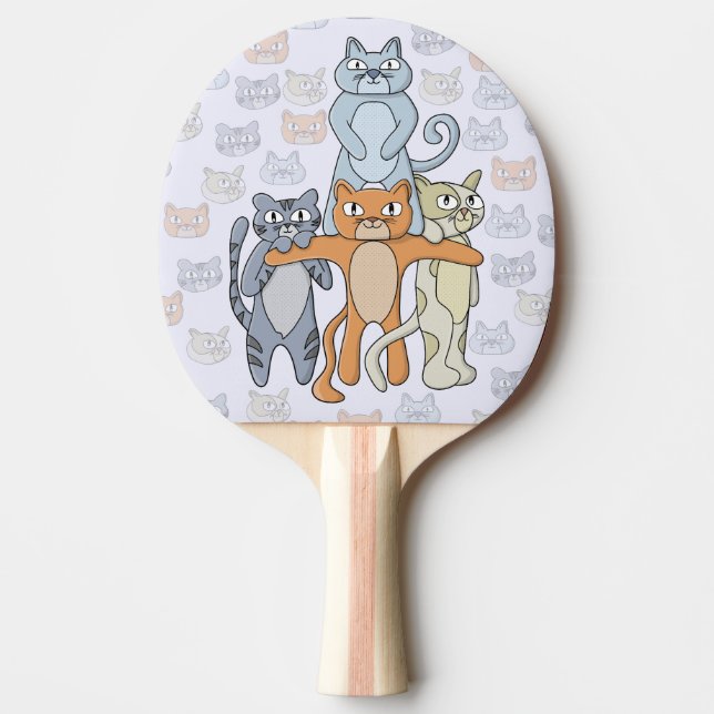 Raquete De Ping Pong Os Gatos Incríveis (Frente)