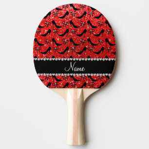 Raquete De Ping Pong Os saltos altos vermelhos de néon conhecidos