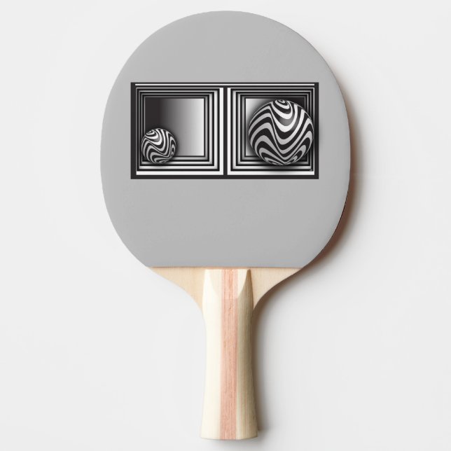 Raquete De Ping Pong Ótica através de Formas (Frente)