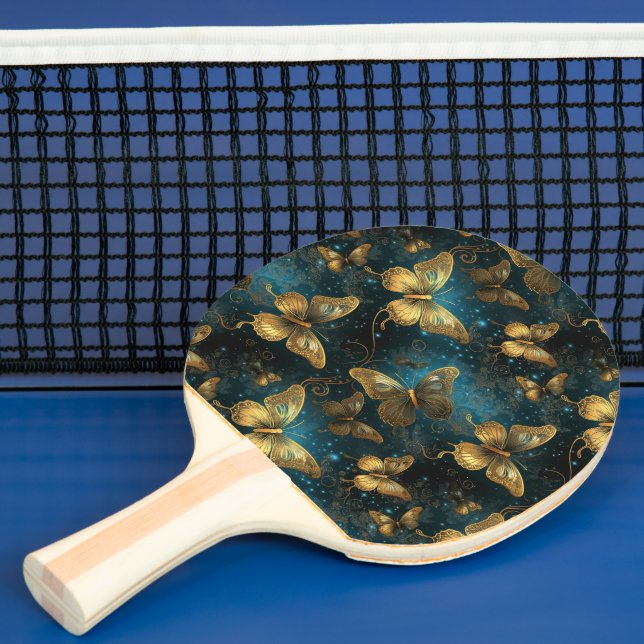 Raquete De Ping Pong Ouro Borboletas Ping Pong Paddle (Insitu)