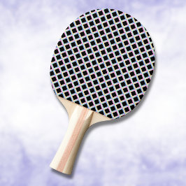 Raquete De Ping Pong Ouros Simétricos Pretos com Quadros de Gradação